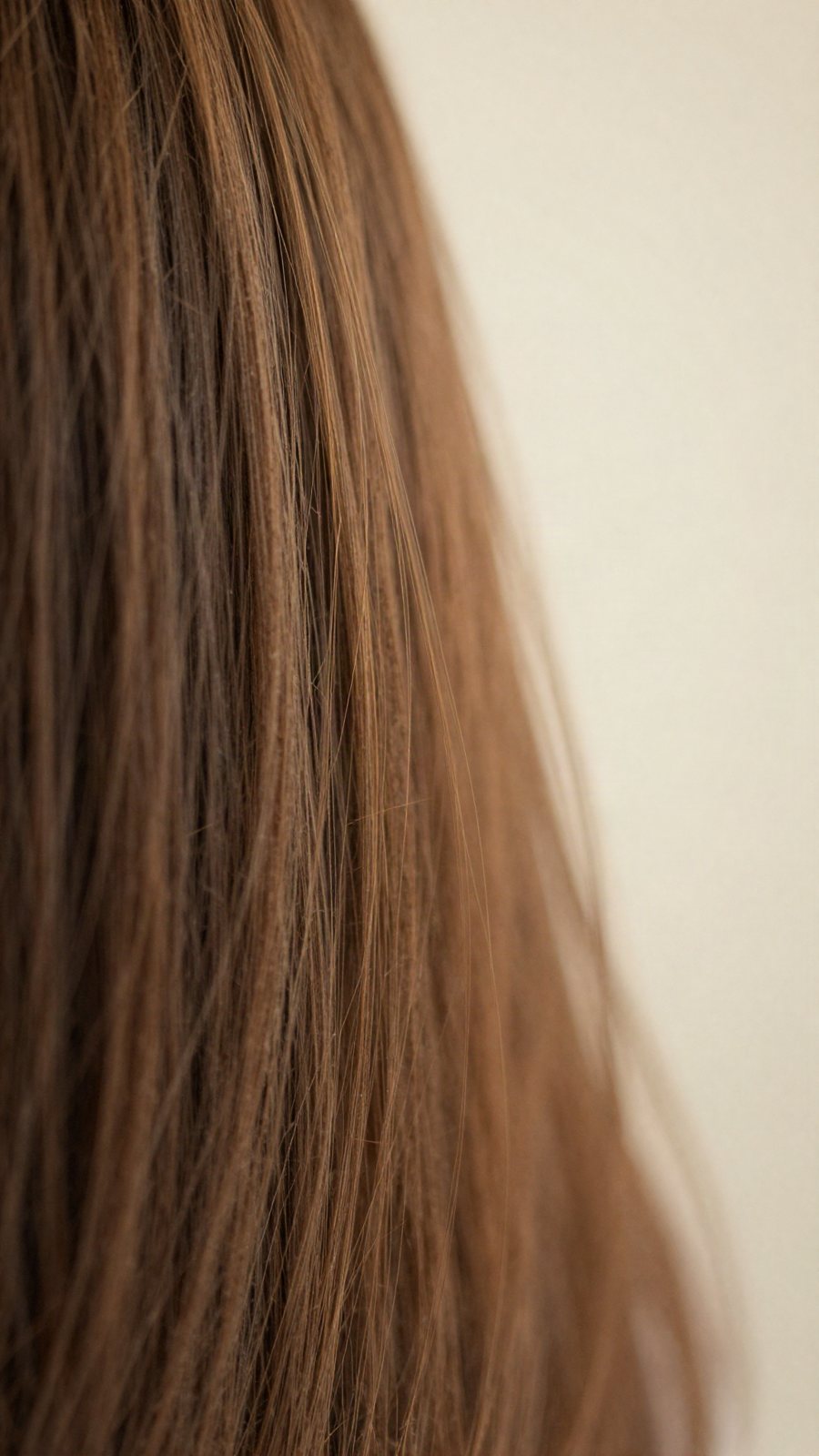 Close-up of long, healthy-looking hair